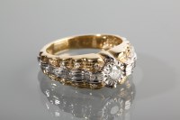 Lot 1238 - GENTLEMAN'S WATCH STYLE DIAMOND SET RING with...