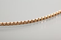 Lot 1240 - NINE CARAT GOLD BOX LINK CHAIN NECKLACE 60cm...