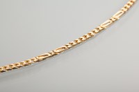 Lot 1248 - NINE CARAT GOLD FANCY CURBLINK CHAIN NECKLACE...