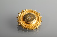 Lot 1264 - VICTORIAN DIAMOND SET BROOCH of circular form,...