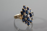 Lot 1318 - MID TWENTIETH CENTURY SAPPHIRE AND DIAMOND...