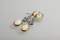 Lot 1325 - PAIR OF EARLY TWENTIETH CENTURY OPAL AND...