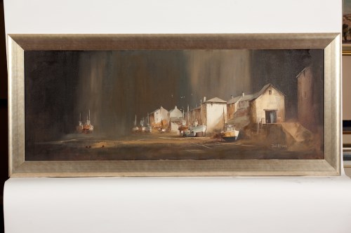 Lot 1801 - * JACK R. MOULD, FADING LIGHT oil on canvas,...
