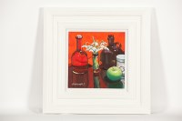 Lot 1916 - FRANK COLCLOUGH, REFLECTIVE SNOWDROP STUDY oil...