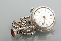 Lot 1040 - NINETEENTH CENTURY SILVER PAIR CASED POCKET...