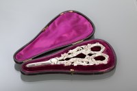 Lot 15 - PAIR OF SILVER PLATED GRAPE SHEARS modelled...