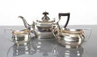 Lot 29 - 20TH CENTURY SILVER THREE PIECE TEA SERVICE of...