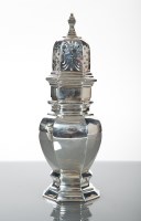 Lot 33 - EARLY 20TH CENTURY LARGE SILVER SUGAR CASTER...