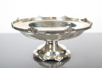 Lot 37 - SILVER CIRCULAR CENTREPIECE PEDESTAL BOWL with...