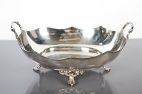 Lot 39 - GEORGE V SILVER TWO HANDLED CENTREPIECE BOWL...