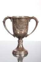 Lot 44 - GEORGE VI SILVER TROPHY CUP of tapering...