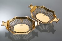 Lot 62 - PAIR OF EDWARDIAN SILVER GILT PIERCED BONBON...