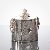 Lot 68A - LATE VICTORIAN SILVER PLATED TEA CADDY the...