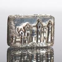 Lot 78 - VICTORIAN SILVER 'CASTLE TOP' VINAIGRETTE BY...