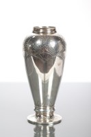 Lot 81 - ART DECO SILVER TIFFANY & CO. VASE of high...