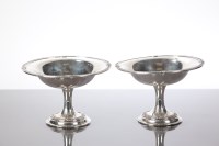 Lot 83A - PAIR OF EDWARDIAN SILVER TAZZA with gadrooned...