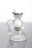 Lot 86 - EDWARDIAN SILVER MOUNTED GLASS WHISKY TOT with...