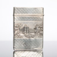 Lot 104 - RARE SILVER 'CASTLE TOP' DOUBLE-SIDED CARD...