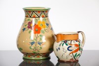 Lot 114 - WEDGWOOD VASE AND JUG the vase and jug each...