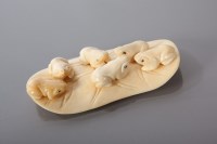 Lot 117A - EARLY MEJI PERIOD JAPANESE IVORY modelled as...