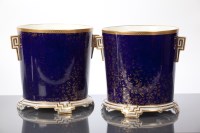 Lot 118 - PAIR OF WEDGWOOD WINE COOLERS each of tapered...