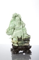 Lot 119A - CHINESE STONE FIGURE OF LOHAN 19cm high,...