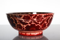 Lot 150 - BERNARD MOORE FLAMBE BOWL decorated with...