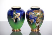 Lot 155 - PAIR OF CARLTON WARE CRANE AND PINE TREE...