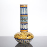 Lot 161 - ITALIAN MAJOLICA BULB VASE with slender...