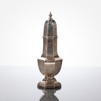 Lot 186 - 20TH CENTURY SILVER BALUSTER CASTER of...