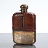 Lot 28 - EARLY TWENTIETH CENTURY SILVER AND LEATHER...