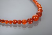 Lot 201 - VINTAGE RECONSTITUTED AMBER BEAD NECKLACE the...