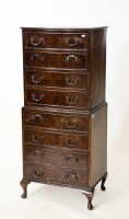 Lot 206 - EARLY 20TH CENTURY MAHOGANY CHEST ON CHEST on...