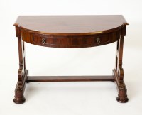 Lot 208 - VICTORIAN MAHOGANY DEMI LUNE WASH STAND with...