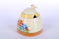 Lot 478 - CLARICE CLIFF BEEHIVE PRESERVE POT AND COVER...
