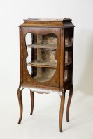 Lot 212 - LATE VICTORIAN MAHOGANY MARQUETRY DISPLAY...