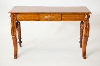 Lot 217 - VICTORIAN OAK CONSOLE TABLE with concealed...