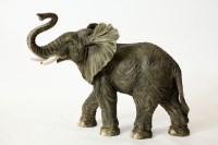 Lot 244 - MODERN RESIN GARDEN MODEL OF AN ELEPHANT 80cm...