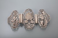 Lot 256A - EARLY 20TH CENTURY SILVER PIERCED BELT BUCKLE...