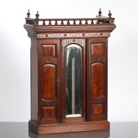 Lot 257 - LATE VICTORIAN MAHOGANY APPRENTICE WARDROBE...