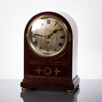 Lot 274 - MAHOGANY BRACKET CLOCK maker E,Ripon of...