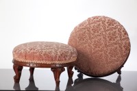 Lot 278 - PAIR OF VICTORIAN MAHOGANY FOOT STOOLS of...