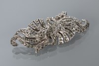 Lot 285A - ART DECO MARCASITE CLIP BROOCH of swirling...