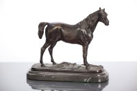 Lot 291 - AFTER PIERRE JULES MENE a bronze figure of a...