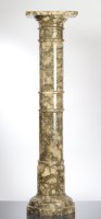 Lot 301 - VARIEGATED GREEN MARBLE COLUMN JADINIERE STAND...