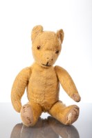 Lot 326 - EARLY 20TH CENTURY GOLD PLUSH TEDDY BEAR with...