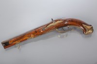 Lot 334 - EARLY 19TH CENTURY FLINTLOCK PISTOL maker...