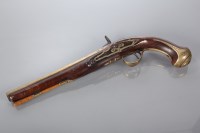 Lot 336 - VICTORIAN PERCUSSION PISTOL maker Parkes, the...