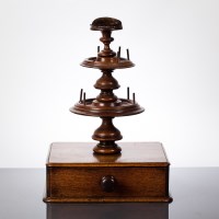 Lot 351 - VICTORIAN MAHOGANY BOBBIN STAND formed with a...