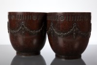 Lot 362 - PAIR OF GEORGE III ADAM STYLE MAHOGANY WINE...